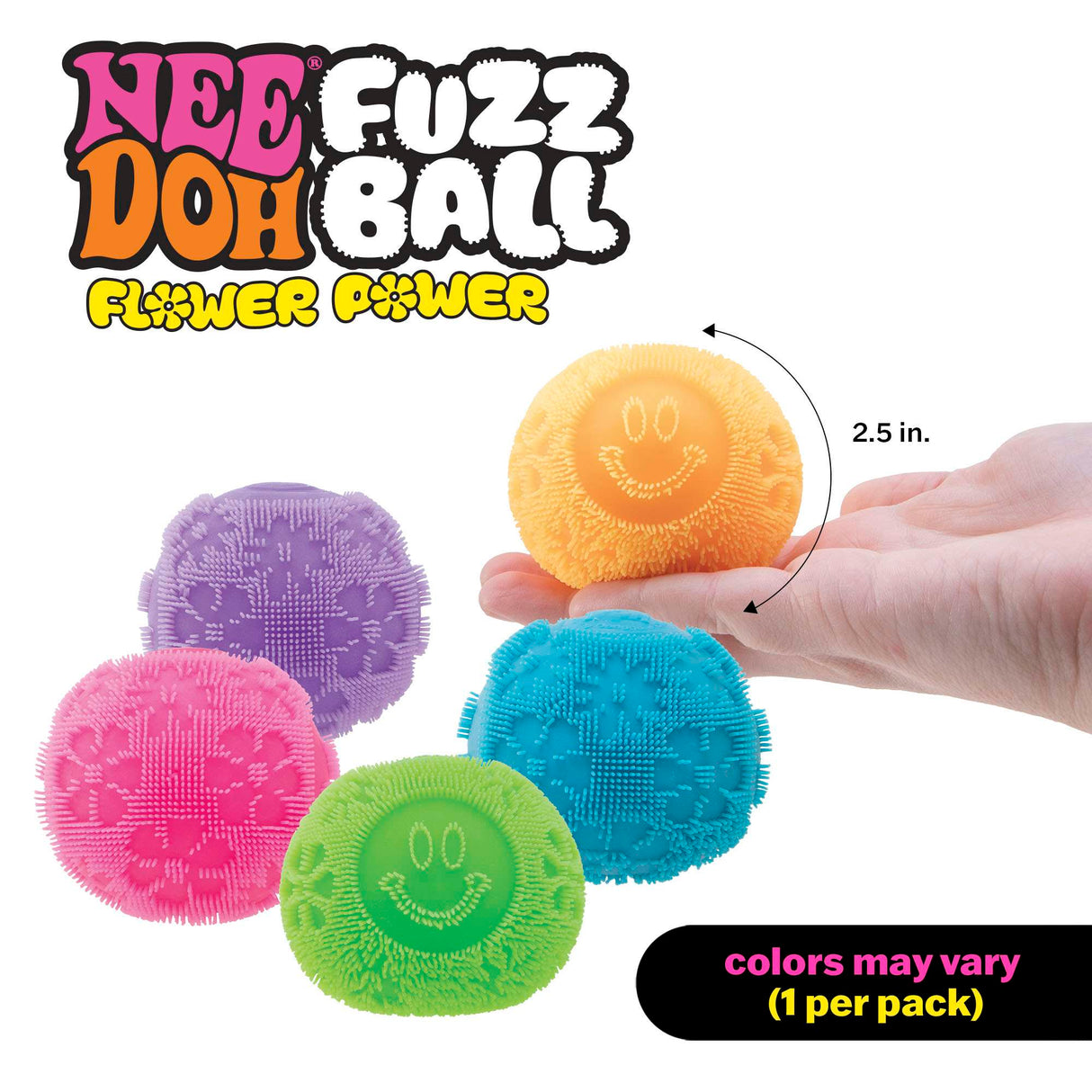 NeeDoh Fuzz Ball Flower Power