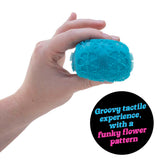 NeeDoh Fuzzball Flower Power Velvet Squeeze Groovy Sensory Fidget Toy