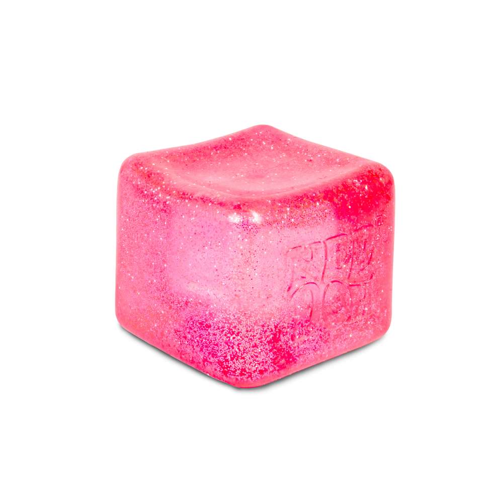 NeeDoh Niceberg Glitter & Glow Super Solid Squish Large Cube Fidget Toy