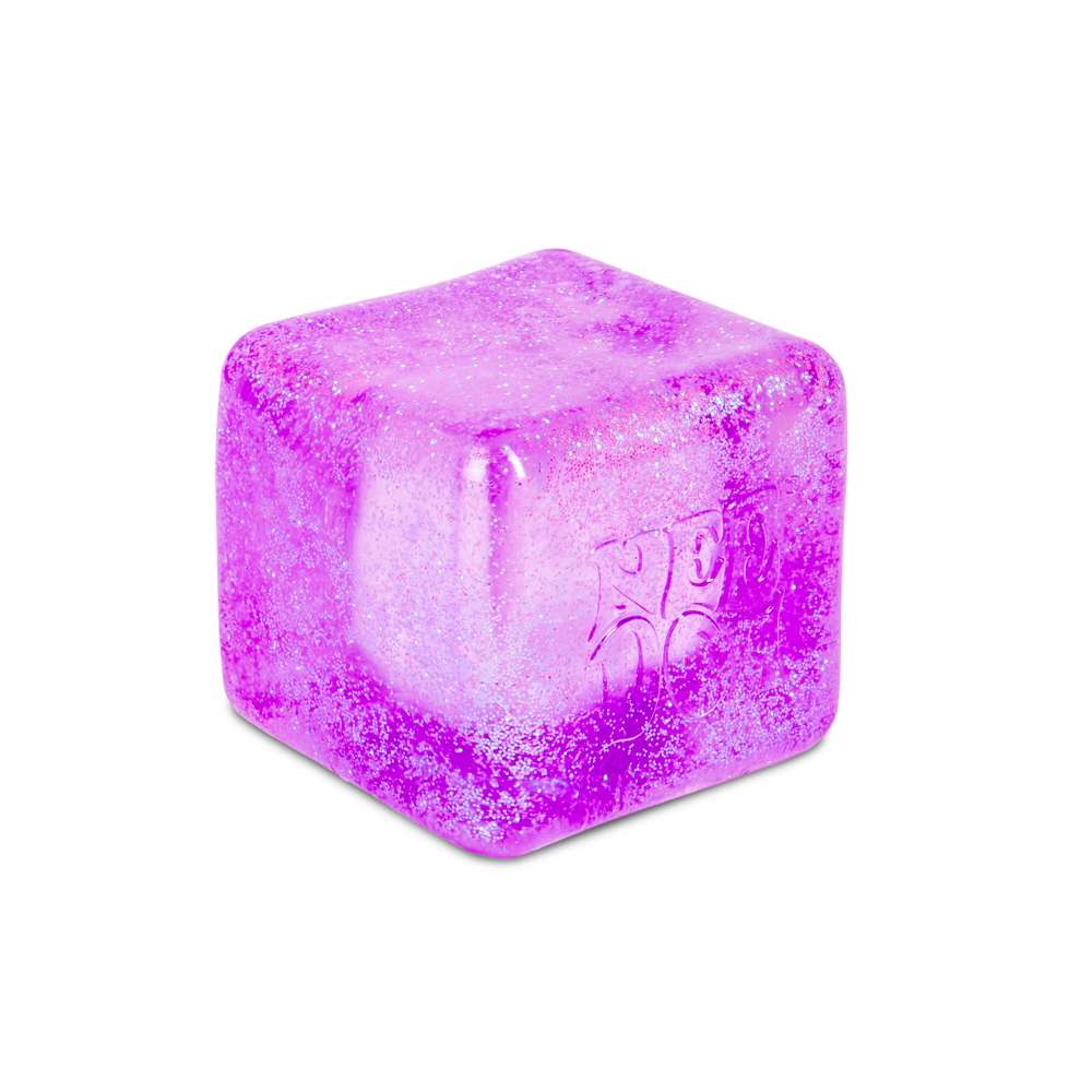 NeeDoh Niceberg Glitter & Glow Super Solid Squish Large Cube Fidget Toy