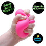 NeeDoh Nice Cube Glow Super Solid Squish Glow in the Dark Fidget Toy