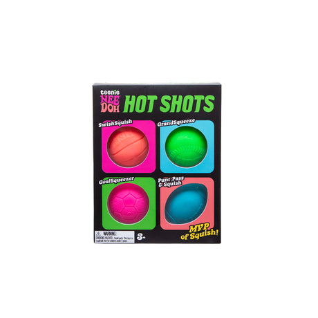 NeeDoh Teenie Hot Shots Sports-themed Mini Fidget Toys Squishy Ball