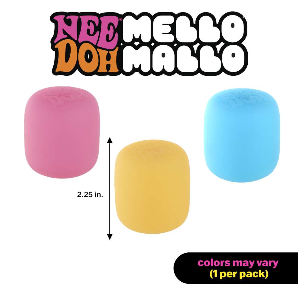 NeeDoh Mello Mallo Classic Groovy Soft Pastel Marshmellow Squishy