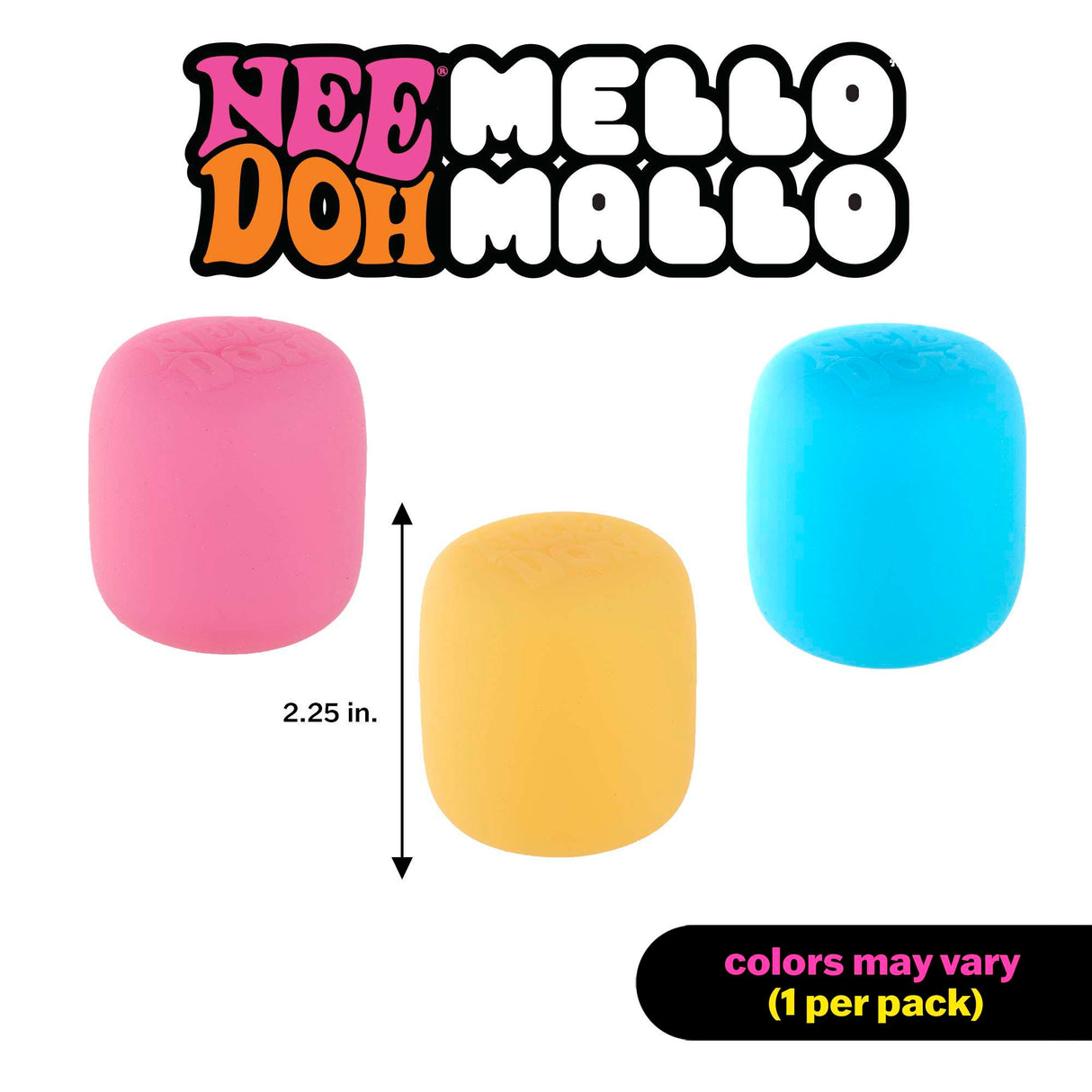 NeeDoh Mello Mallo Marshmallow Fidget Toy - 1 Colour Chosen at Random