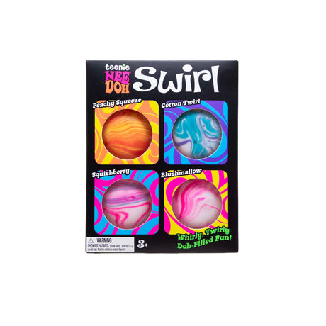 NeeDoh Teenie Swirl Multipack - Mini Stress Ball Toys, Kids' Sensory Toy Packs