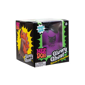 NeeDoh Glowy Ghost- Glow in the Dark Halloween Themed Fidget Toy, Squishy Ghosts