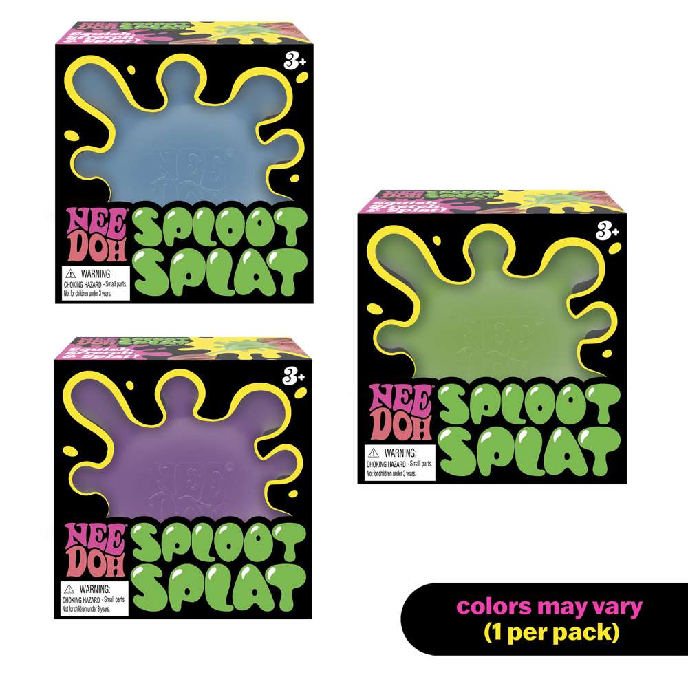 NeeDoh Sploot Splat Super Solid Squish Stretchy Sensory Fidget Toy