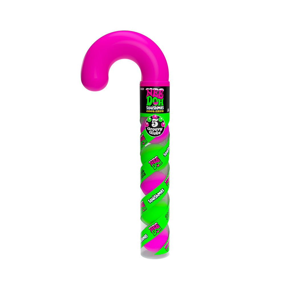 NeeDoh Cool Cane - 5pc Mini Christmas Fidget Toys
