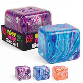 NeeDoh Niceberg Swirl Super Solid Squish Large Cube Sensory Fidget Toy