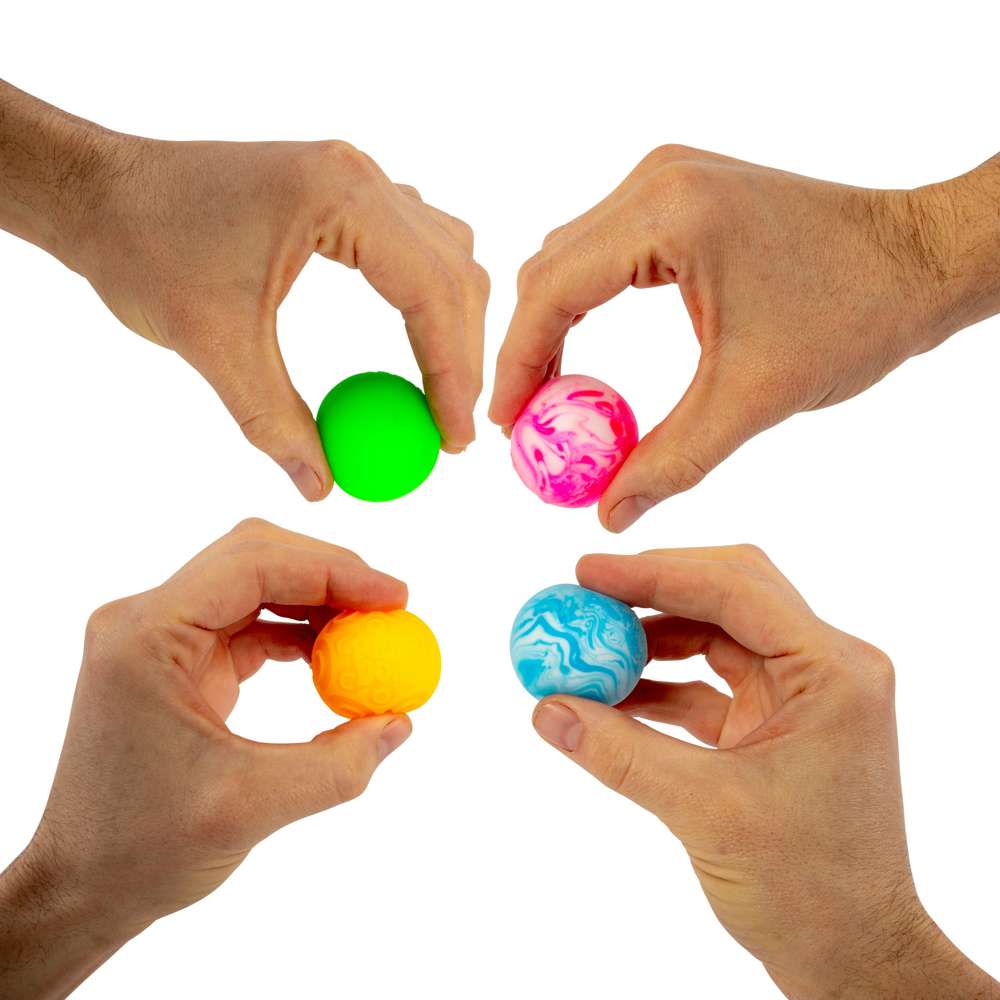 NeeDoh Teenie Singles Classic Groovy Assorted Colour Stress Ball 4 Pack