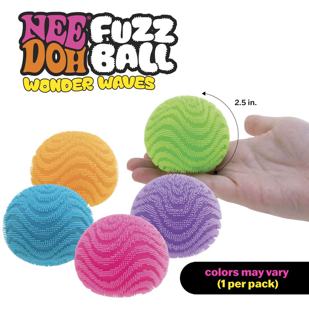 NeeDoh Fuzzball Wonder Waves Velvet Squeeze Soft-Cloud Sensory Squishy
