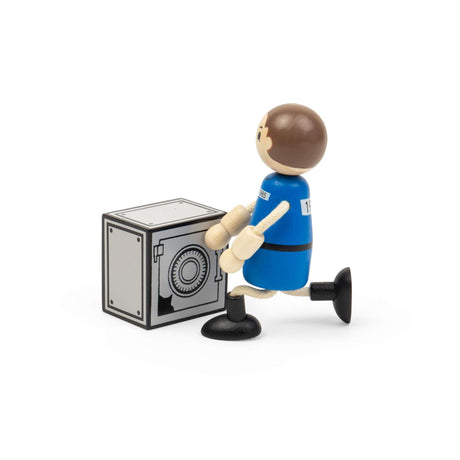 Tidlo Police Officer & Prisoner Dolls- Wooden Doll Set For Kids