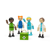 Tidlo Medic Dolls- Wooden Doll Set for Kids