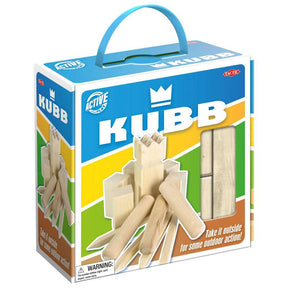 Tactic KUBB Family- Wooden Garden Game for Kids, Traditional Outdoor Games
