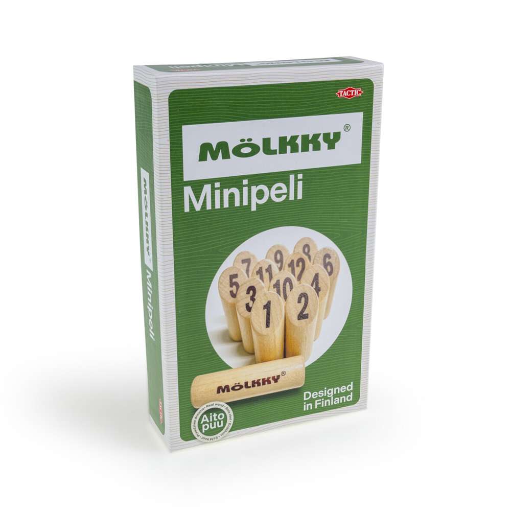 Tactic Mölkky Minipeli- Mini Molkky Kids Garden Game Set, Travel Outdoor Games