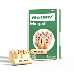 Tactic Mölkky Minipeli- Mini Molkky Kids Garden Game Set, Travel Outdoor Games