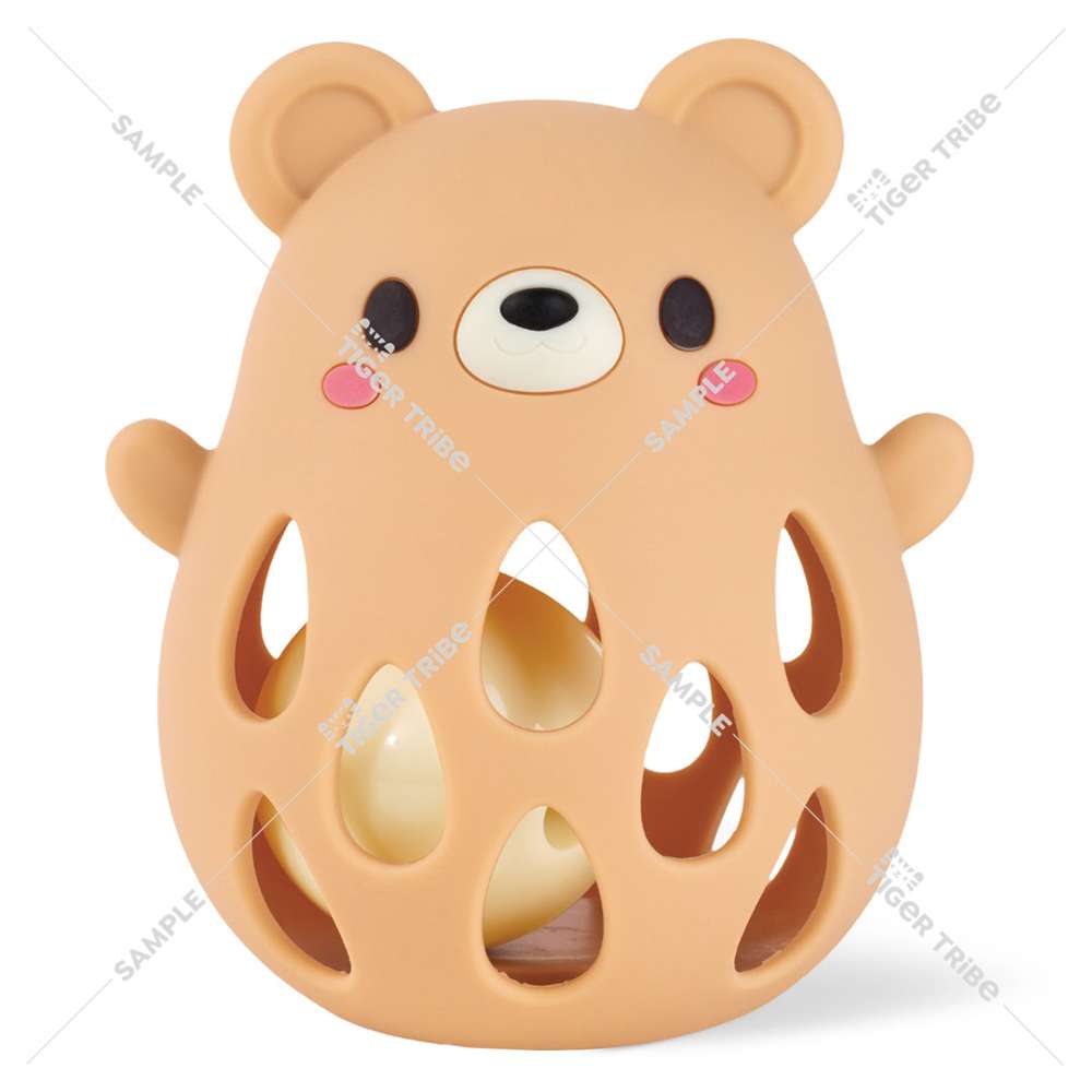 Tiger Tribe Silicone Rattle Bear- Animal Baby Rattles for Newborns & Babies