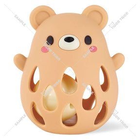 Tiger Tribe Silicone Rattle Bear- Animal Baby Rattles for Newborns & Babies