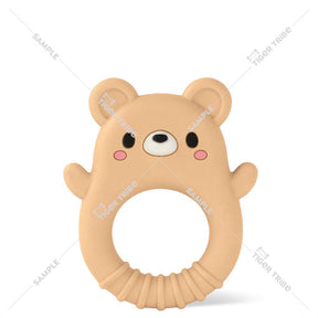 Tiger Tribe Silicone Teether Bear- Baby Teething Toy, Animal Themed Teethers