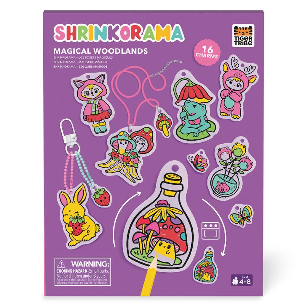 Tiger Tribe Shrinkorama Magical Woodlands-Kids' Shrink Art Accessories Craft Kit