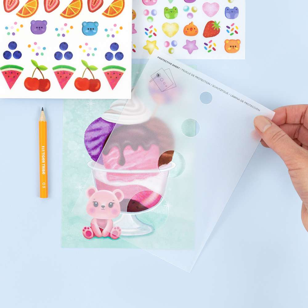 Tiger Tribe Transfer Magic Ice Cream Dreams- Kids Transfer Art & Card Making Kit