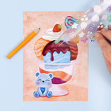 Tiger Tribe Transfer Magic Ice Cream Dreams- Kids Transfer Art & Card Making Kit