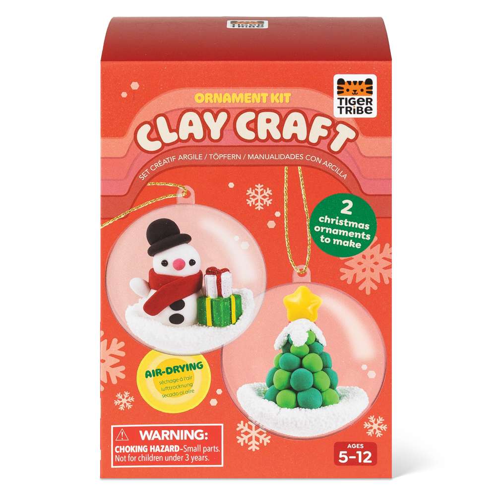 Tiger Tribe Bauble Craft Kit Snowman & Tree-Kids Christmas Baubles Crafts Set