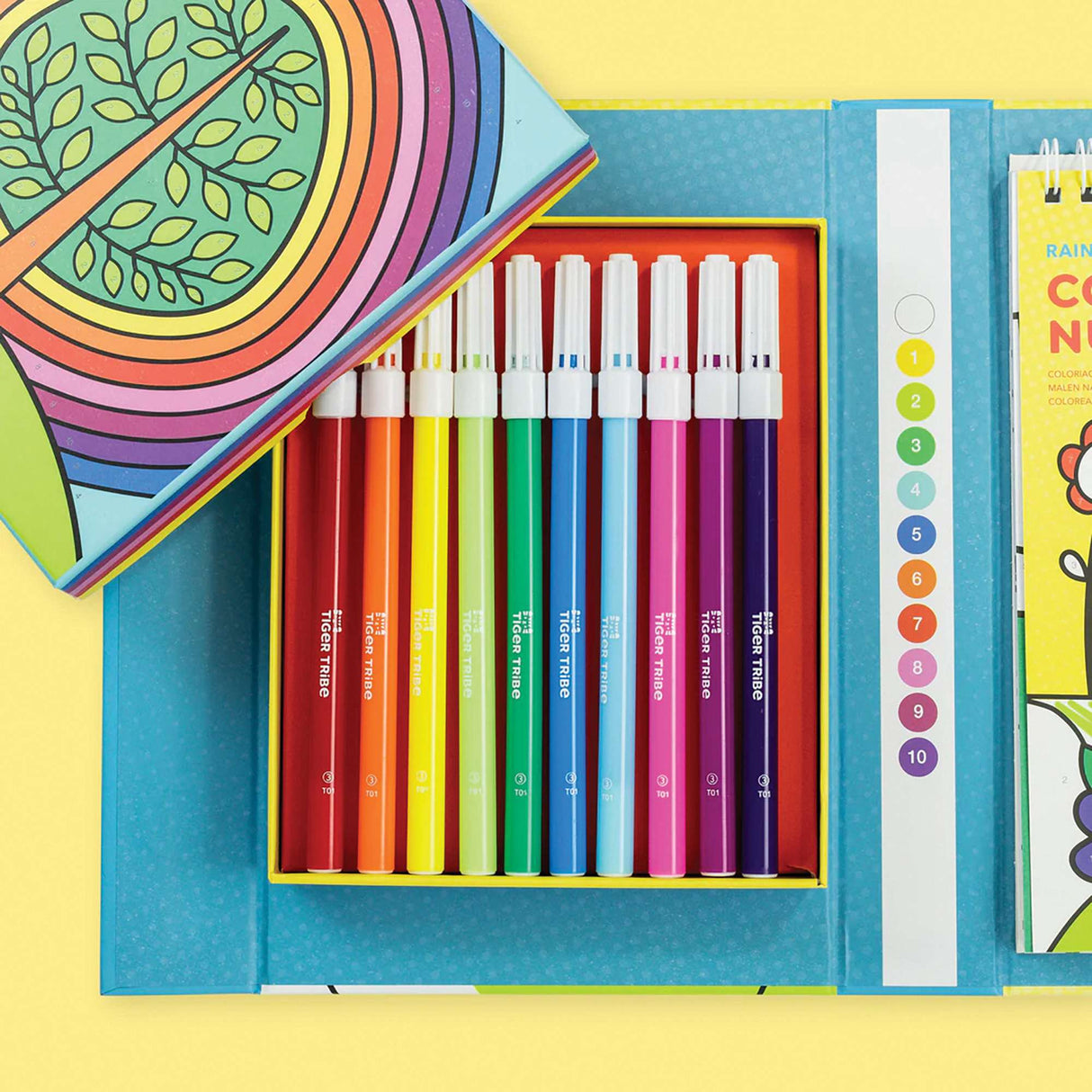 Colour by Numbers - Rainbow Garden