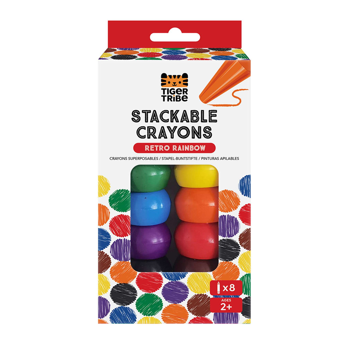 Tiger Tribe Stackable Crayons - Retro Rainbow
