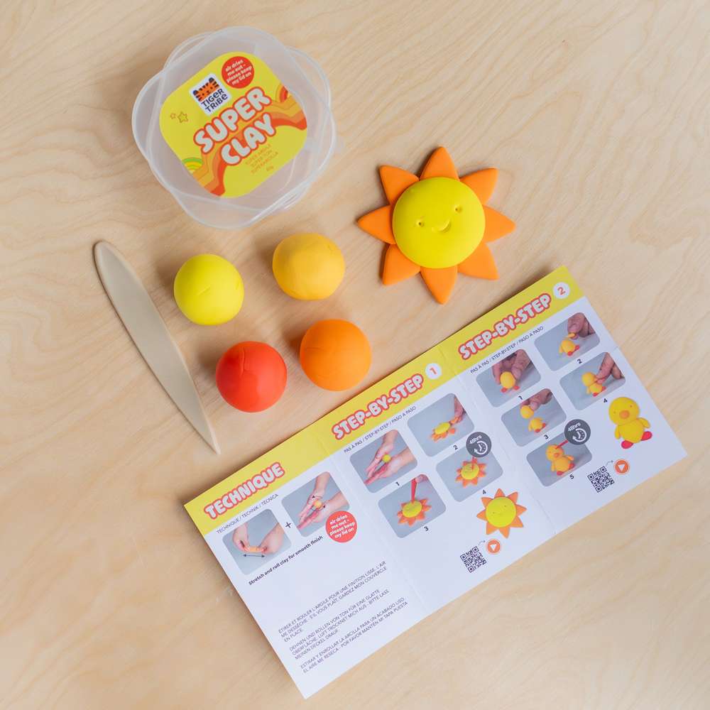 Tiger Tribe Super Clay - Fun Air Dry Modelling Clay for Kids
