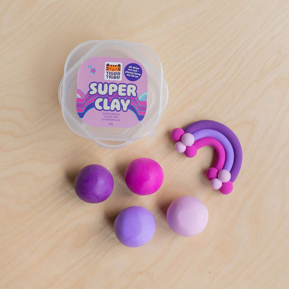Tiger Tribe Super Clay - Fun Air Dry Modelling Clay for Kids