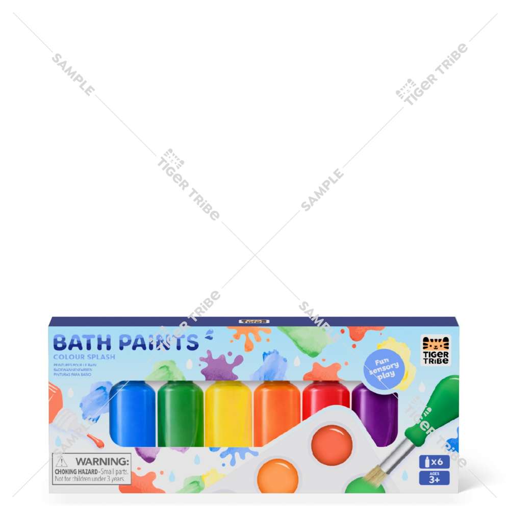 Tiger Tribe Bath Paints Colour Splash Childrens Wash Off Paint Set