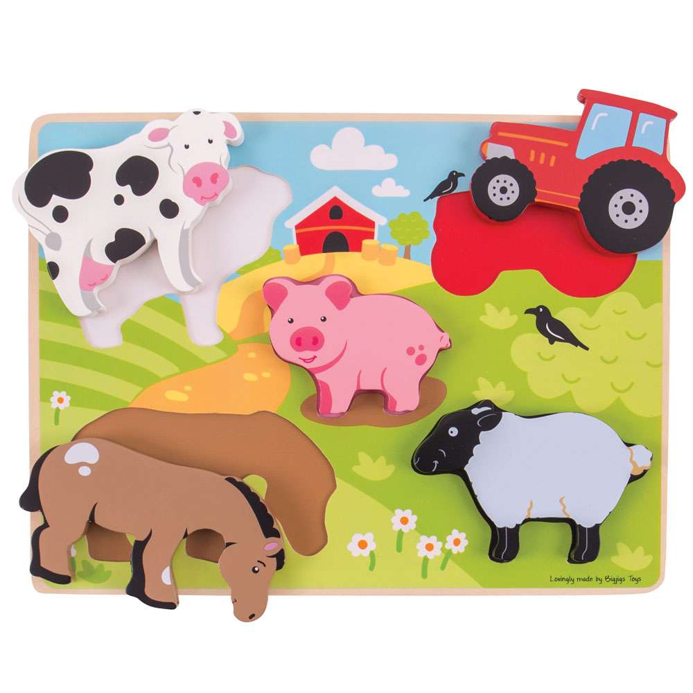 Chunky Lift Out Puzzle - Farm - Damaged Box