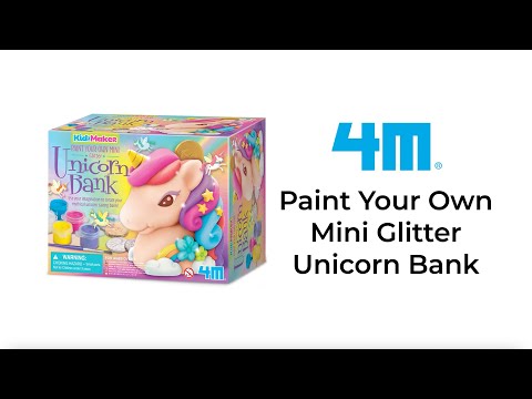 KidzMaker - Paint Your Own Mini Glitter Unicorn Bank