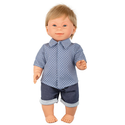 Dressed Boy Doll with Down Syndrome