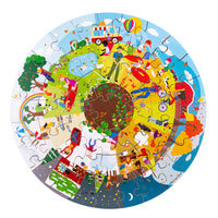 Seasonal Circular Floor Puzzle