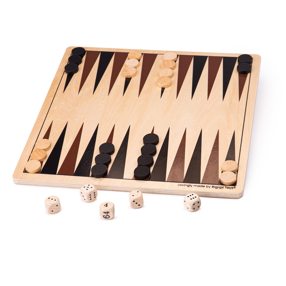 Backgammon | Wooden Board Games | Bigjigs Toys