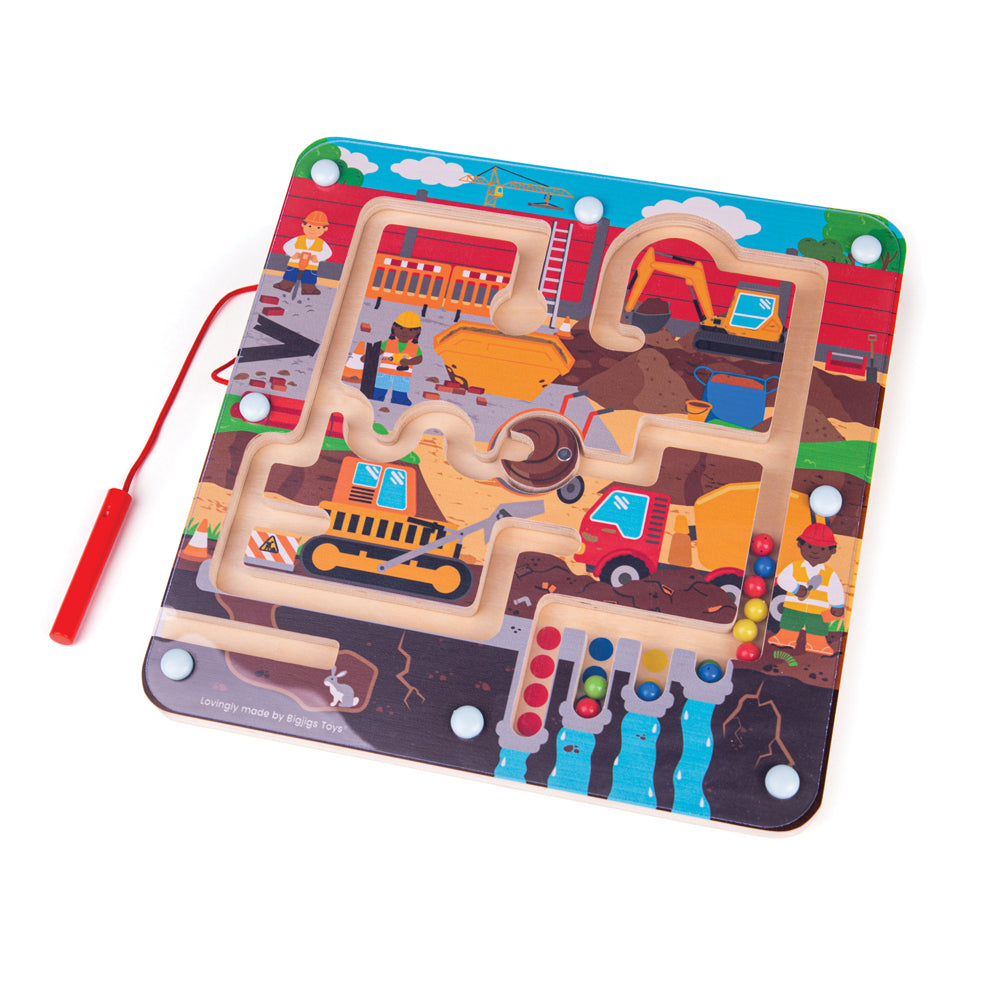 Construction Maze Puzzle | Wooden Puzzles | Bigjigs Toys