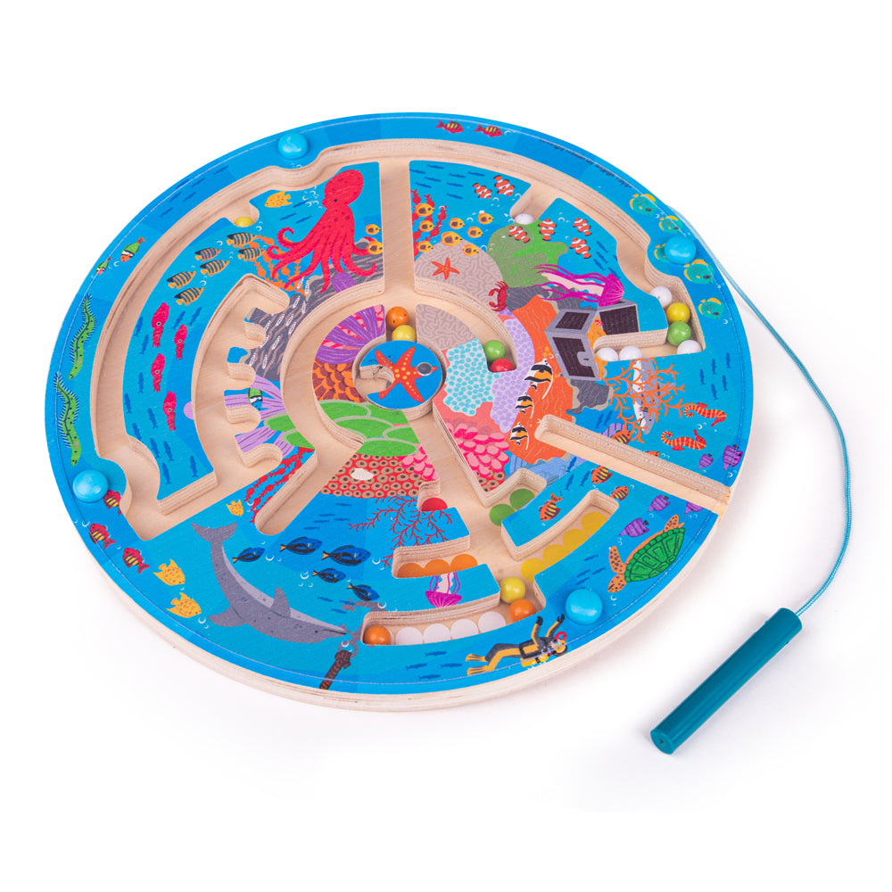 Aquatic Maze Puzzle | Wooden Puzzles | Bigjigs Toys