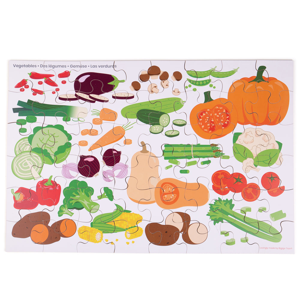 Vegetables Floor Puzzle | Wooden Puzzles | Bigjigs Toys