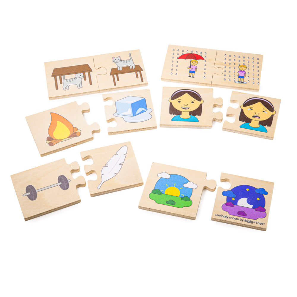 Opposites | Wooden Puzzles | Bigjigs Toys