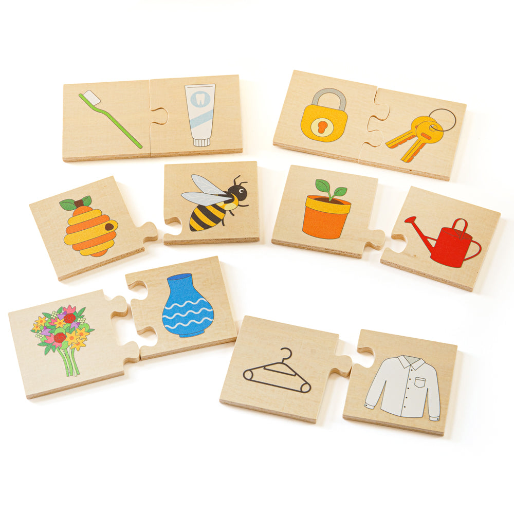 Things That Go Together | Wooden Puzzles | Bigjigs Toys