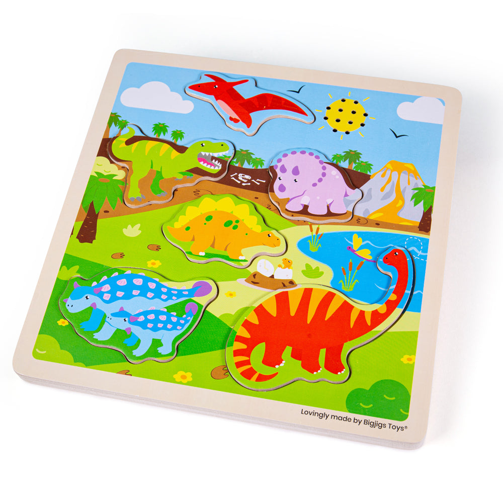 Sound Puzzles - Dinosaurs | Wooden Puzzles | Bigjigs Toys