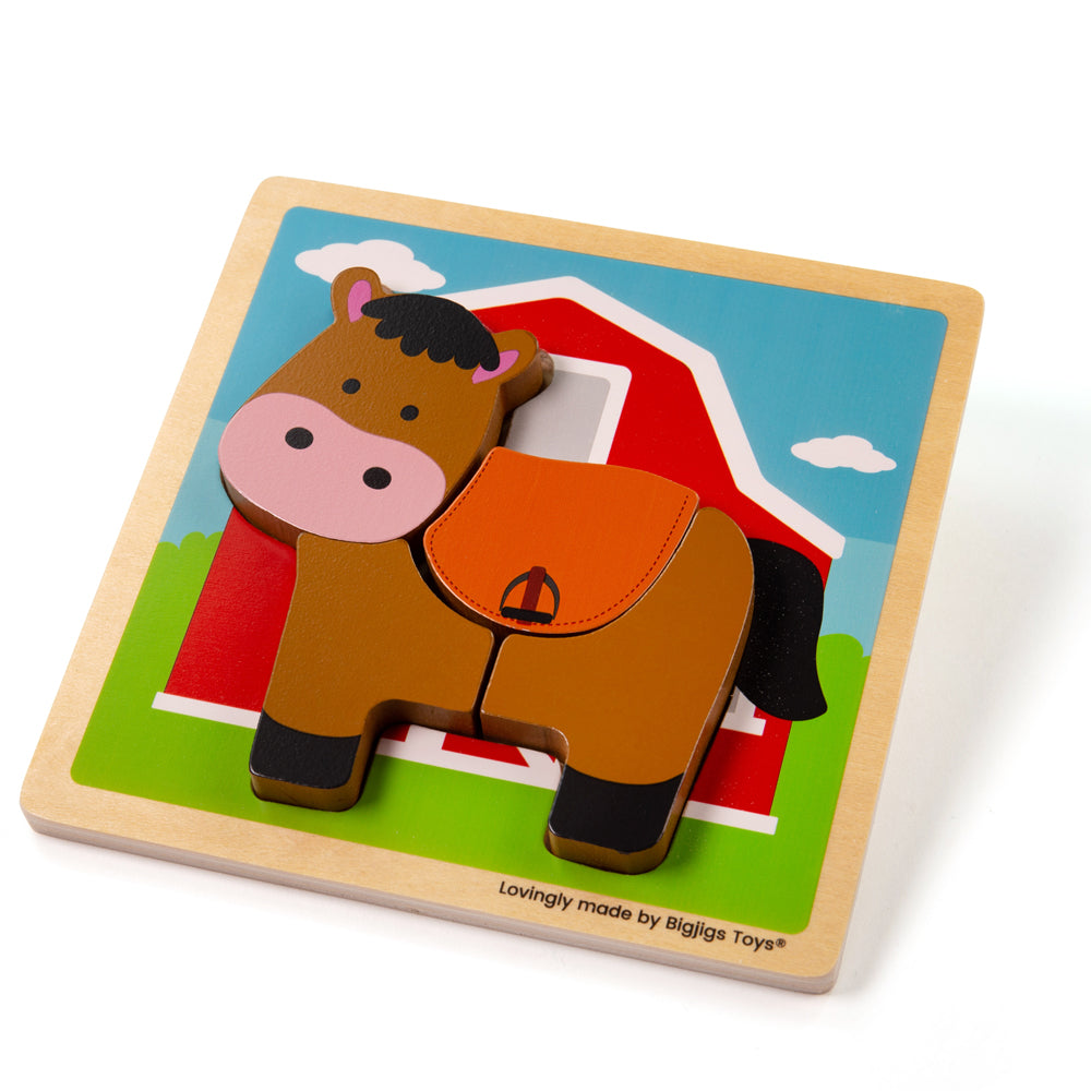 Chunky Lift-Out Horse Puzzle | Puzzles For Toddlers | Bigjigs Toys