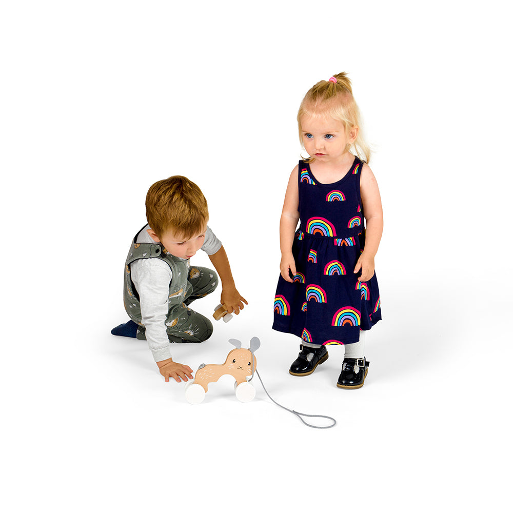 FSC® Certified Pull Along Bunny & Baby - DAMAGED BOX