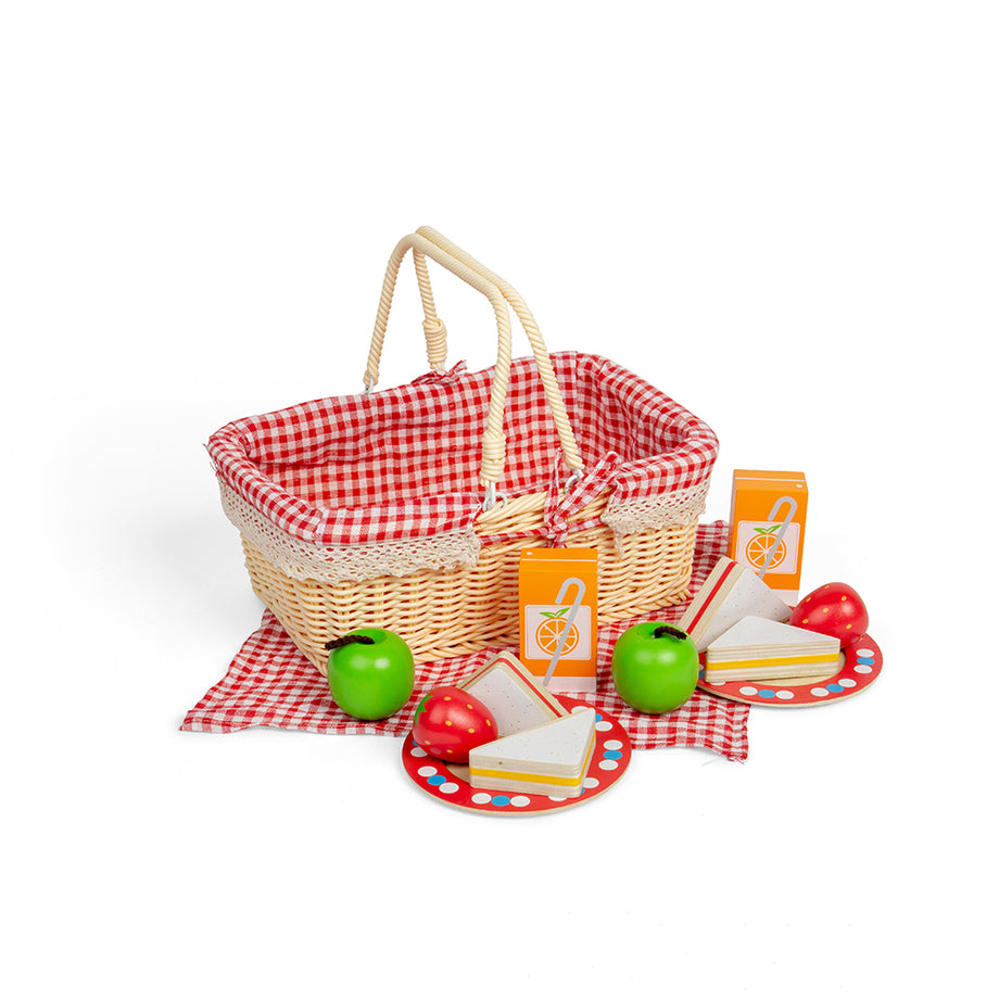 Picnic Basket Kids Wicker Picnic Basket Official Bigjigs Toys