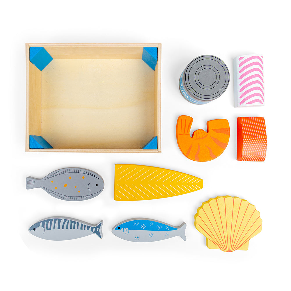 Fish Crate, Wooden Play Food