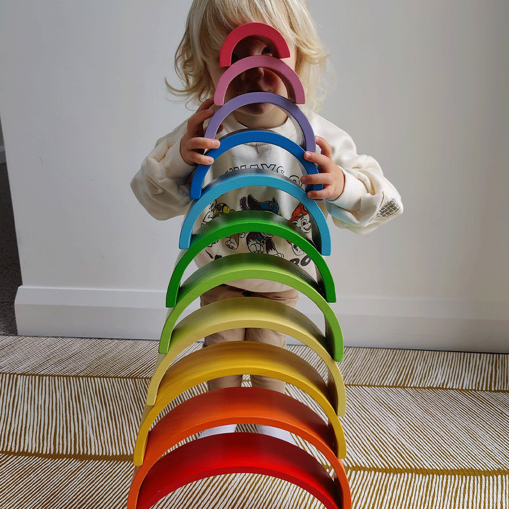 Large wooden rainbow hotsell