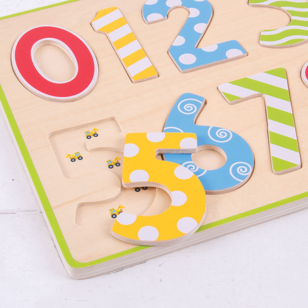 Inset Puzzle Numbers | Maths | Bigjigs Toys