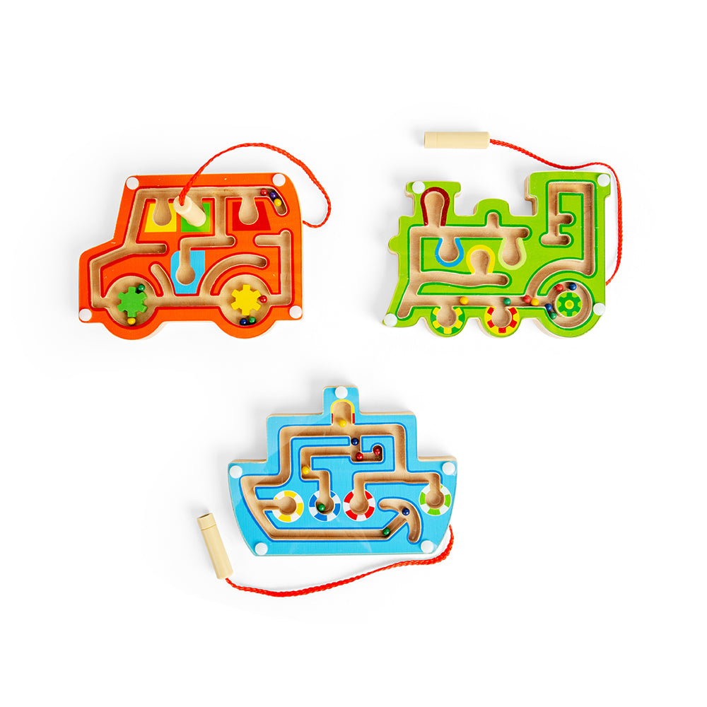 Wooden Magnetic Labyrinth (Pack of 3)